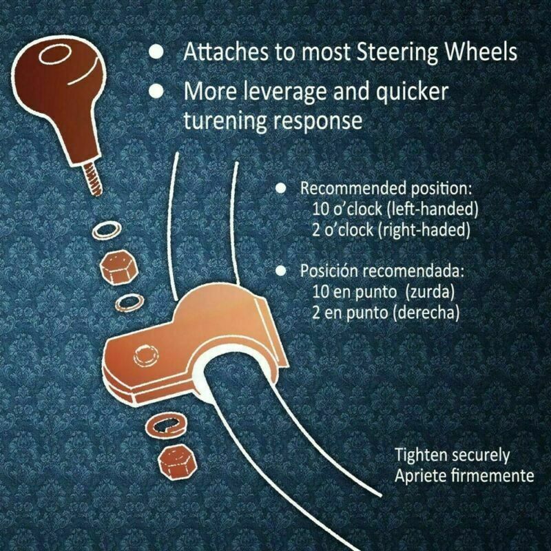Car Truck Universal Steering Wheel Aid Handle Assister Spinner Knob Ball ABS NEW