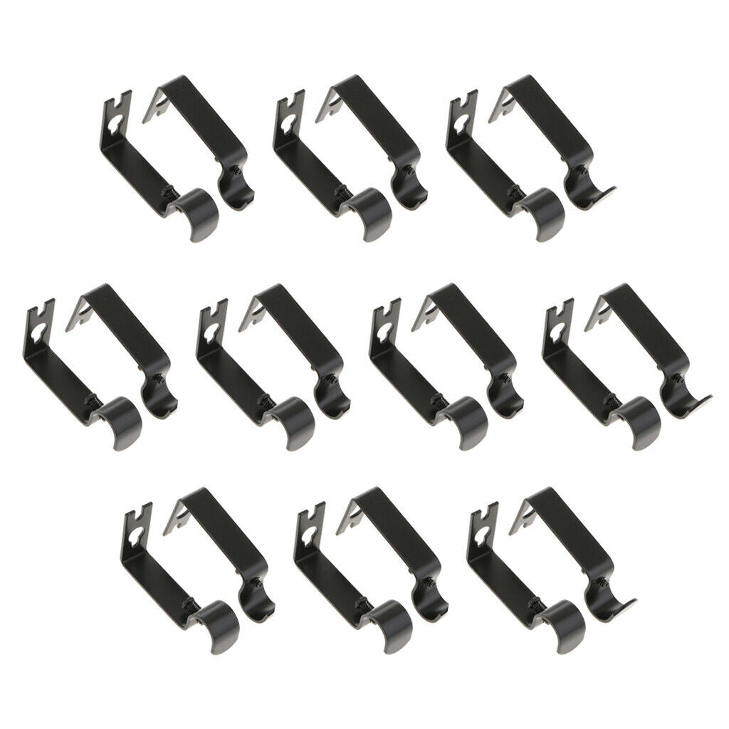 20 Pack Curtain Rod Brackets Set Curtain Rod Holders Easy No Drilling Tap Right