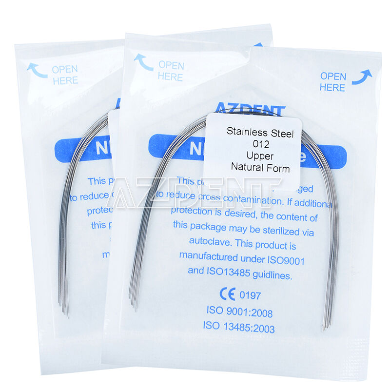 100 X Dental Orthodontic Stainless Steel Round Natural Form Arch Wires 012 Upper