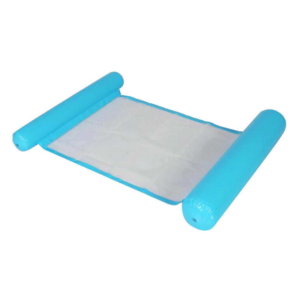 Inflatable Swimming Pool Floating Water Hammock Lounge Chair 120x75cm Cyan