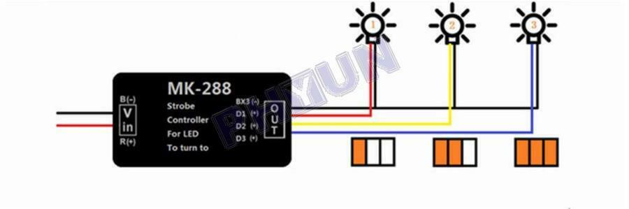2Pcs Car Brake/Turn Signal Light Module Boxes For 3 Step Sequential Chase Flash
