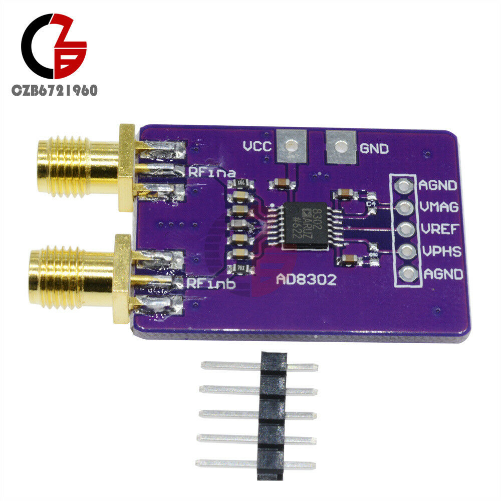AD8302 Amplitude Phase RF Detector Module IF 2.7GHz Phase Detection for Arduino