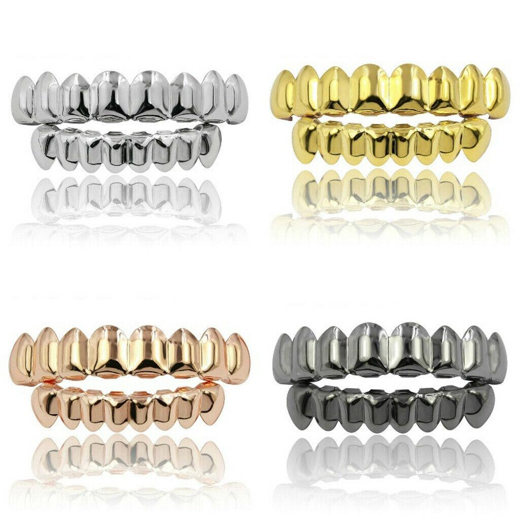 Hip Hop Women Men Teeth  Caps Top Mouth Guards Dental Grills Golden