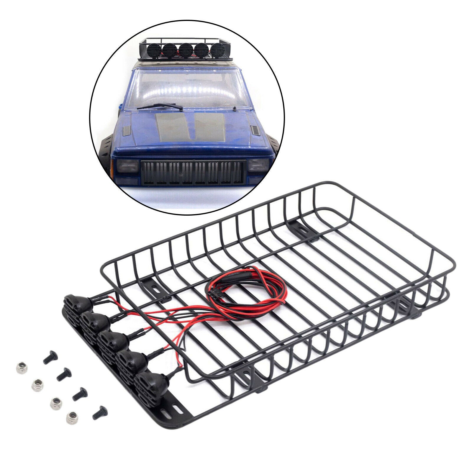 Metal Luggage Rack for SCX10 TRX4 D90 TF2 cc01 Crawler Car Upgrade Parts