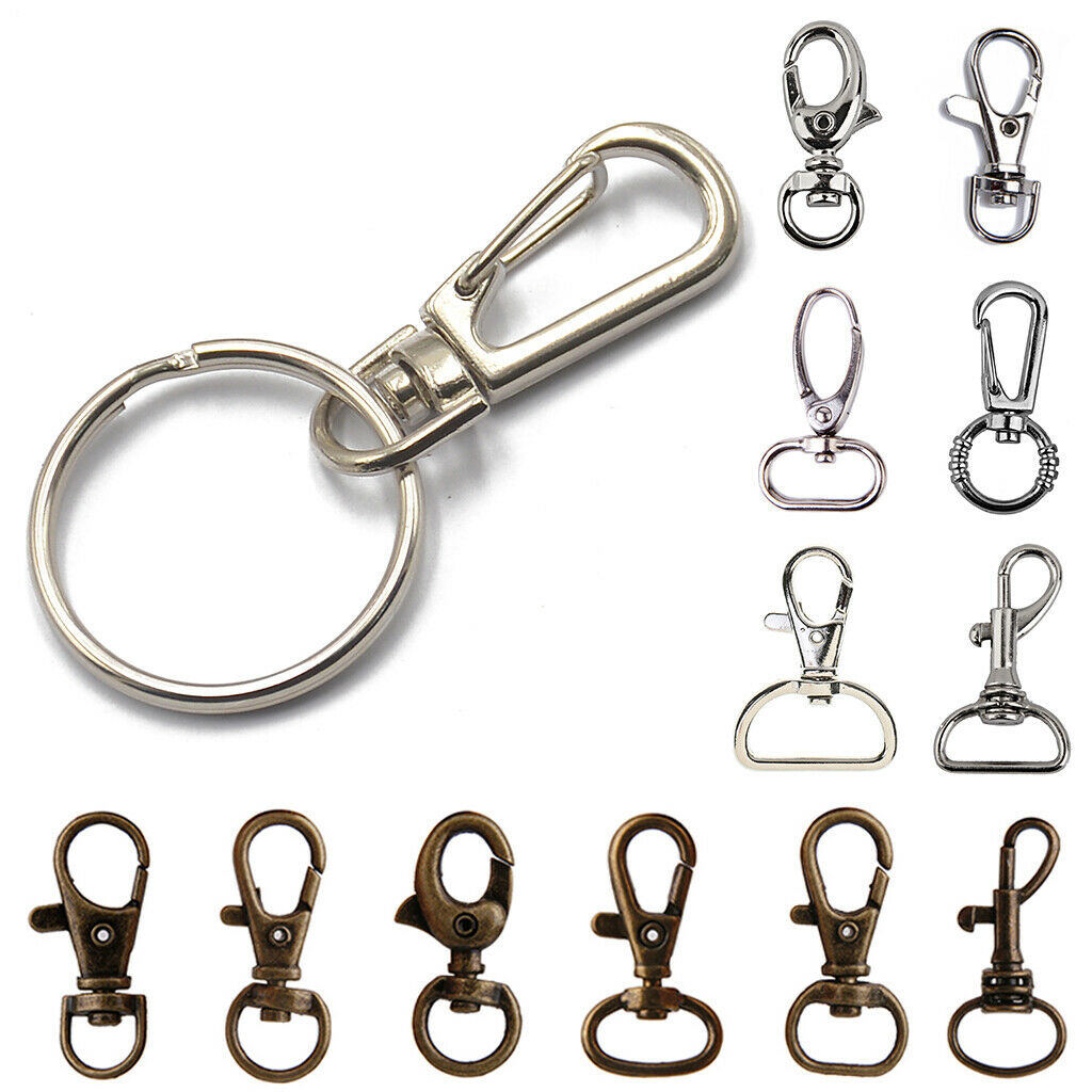 10pcs Heavy Duty D Ring Snap Hooks Trigger Lobster Clasps Clips Dog Lead