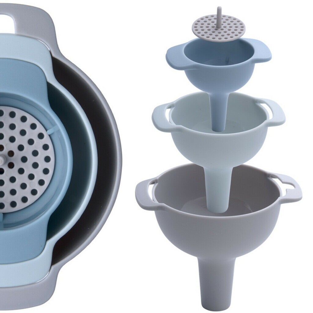 3pcs Food Grade Plastic Funnels for Bottling for Powder Water Milk Transfer