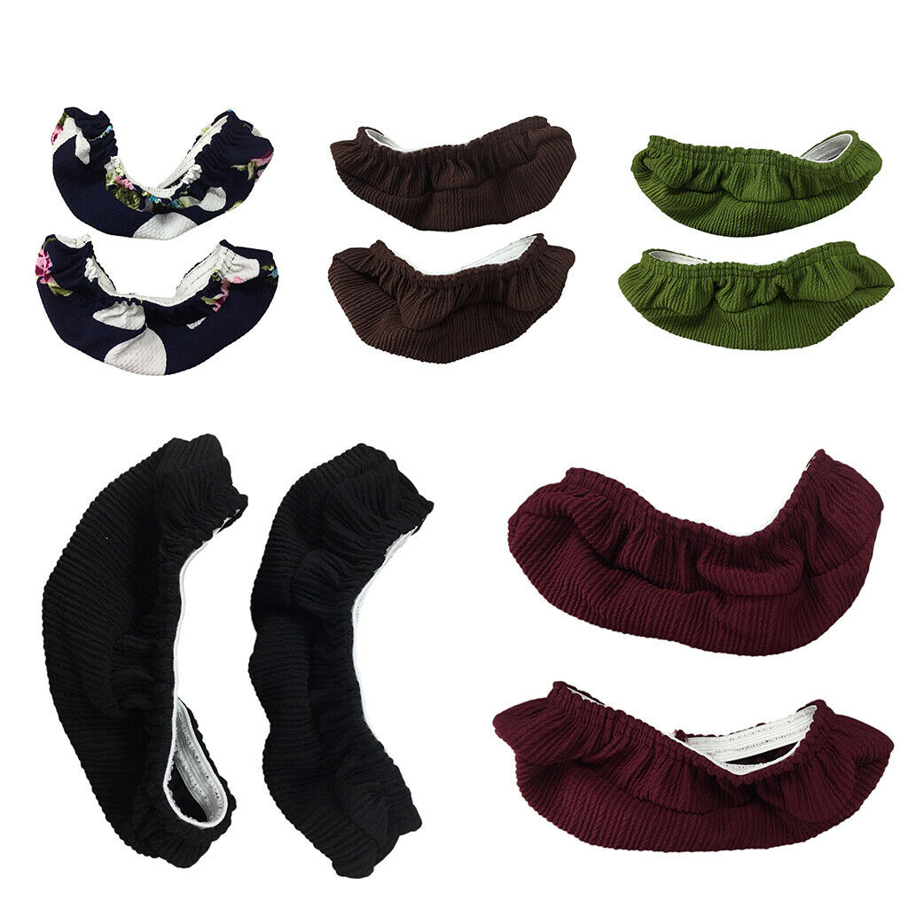 3 Pairs Home Office Chair Armrest Slipcovers Covers Pads Black Red Brown