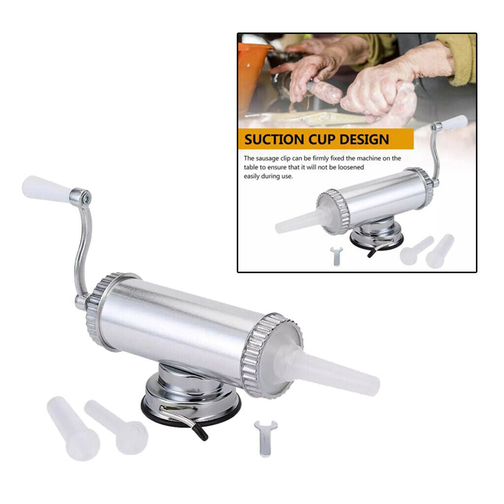 Aluminum Alloy Kitchen Manual 2 LBS Sausage Maker Filler Saugage Press