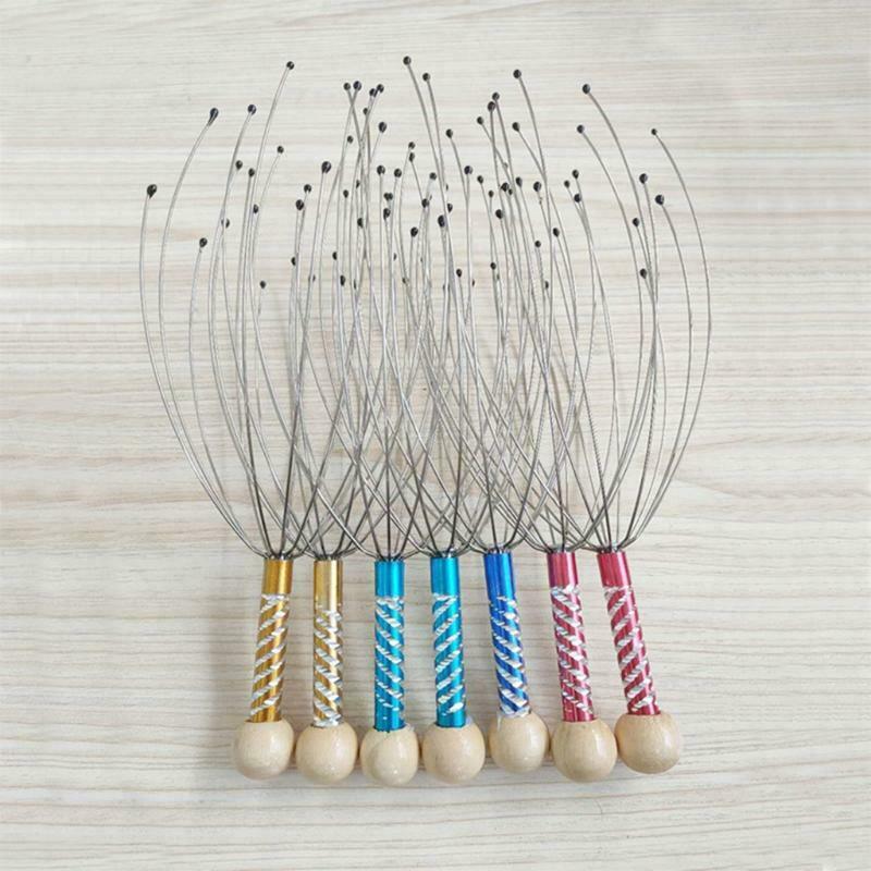 Metal Head Massager Octopus Scalp Relax Spa Headache Stimulate Blood Circula