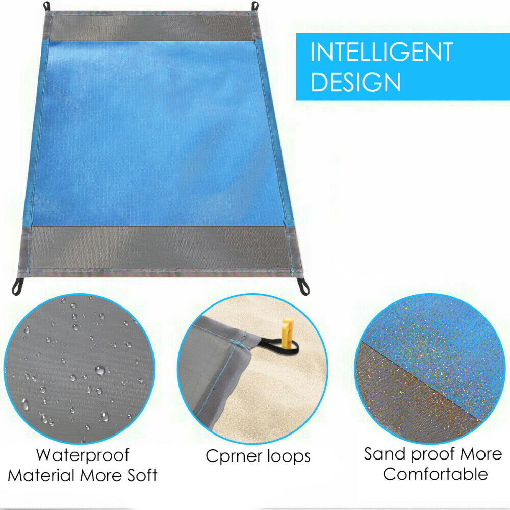 Beach Blanket Sand Proof Lightweight Sand Mat Outdoor Blanket Picnic Travel Tool
