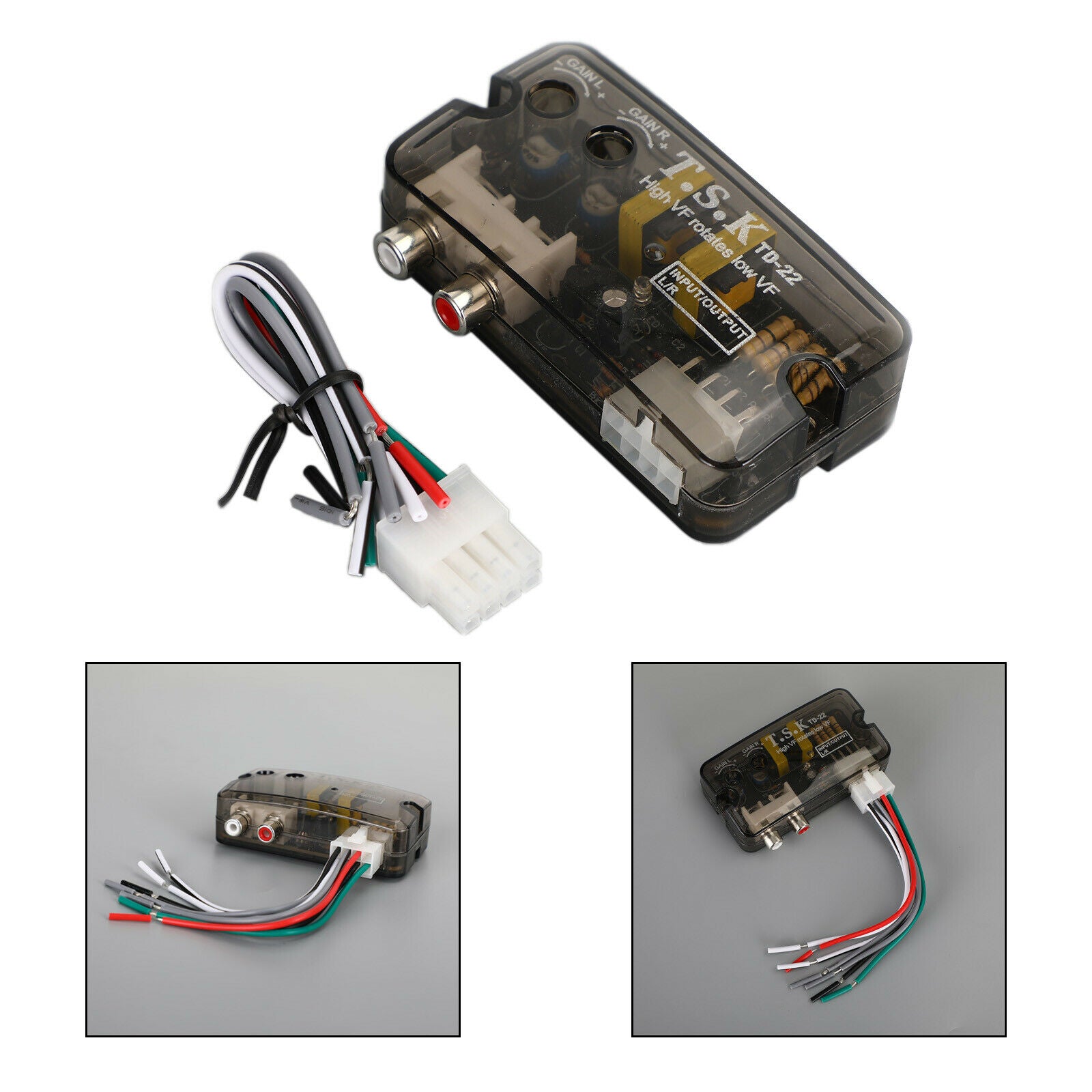12V Td-22 Rca Stereo High To Low Converter Stereo Speaker Level Adapter CN