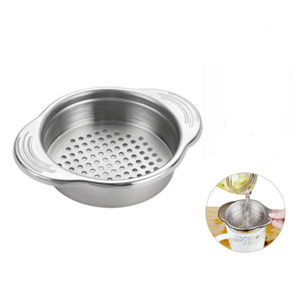 Stainless Steel Food Can Strainer Sieve Lid Oil Drainer Remover  Kichen Drainer