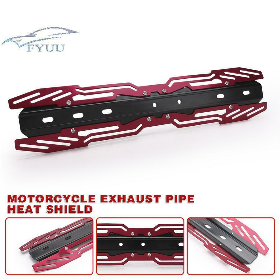 1X Motorcycle Exhaust Muffler Cover Link Pipe Ankle Shin Protector Heat Shield