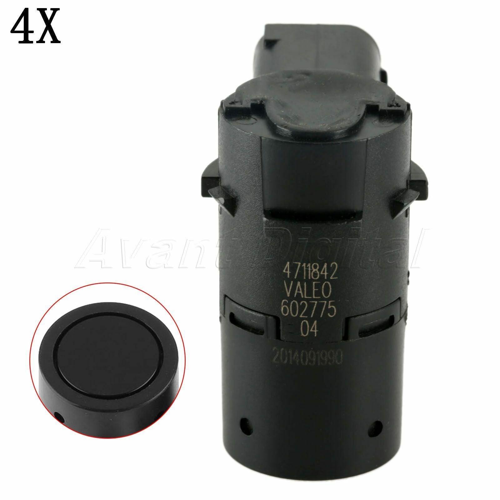 4Pcs Black Rear Parking Sensor PDC Fits For Saab 9-5  4711842 5266523