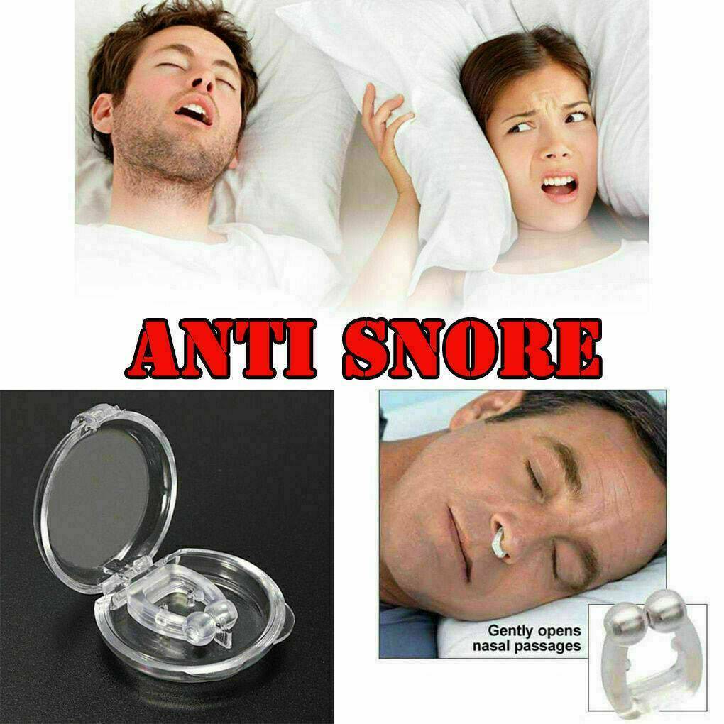 Clipple Silicone Magnetic Anti Snore Stop Snoring Nose Clip Sleep Aid*2