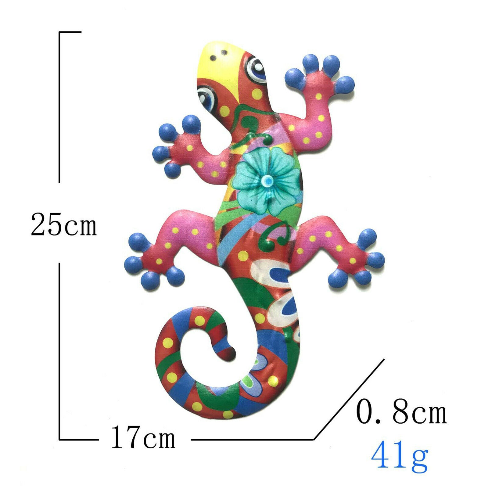 2pcs Metal Gecko Wall Art Wall Hanging Lizard Sculpture Outdoor Garden Fence