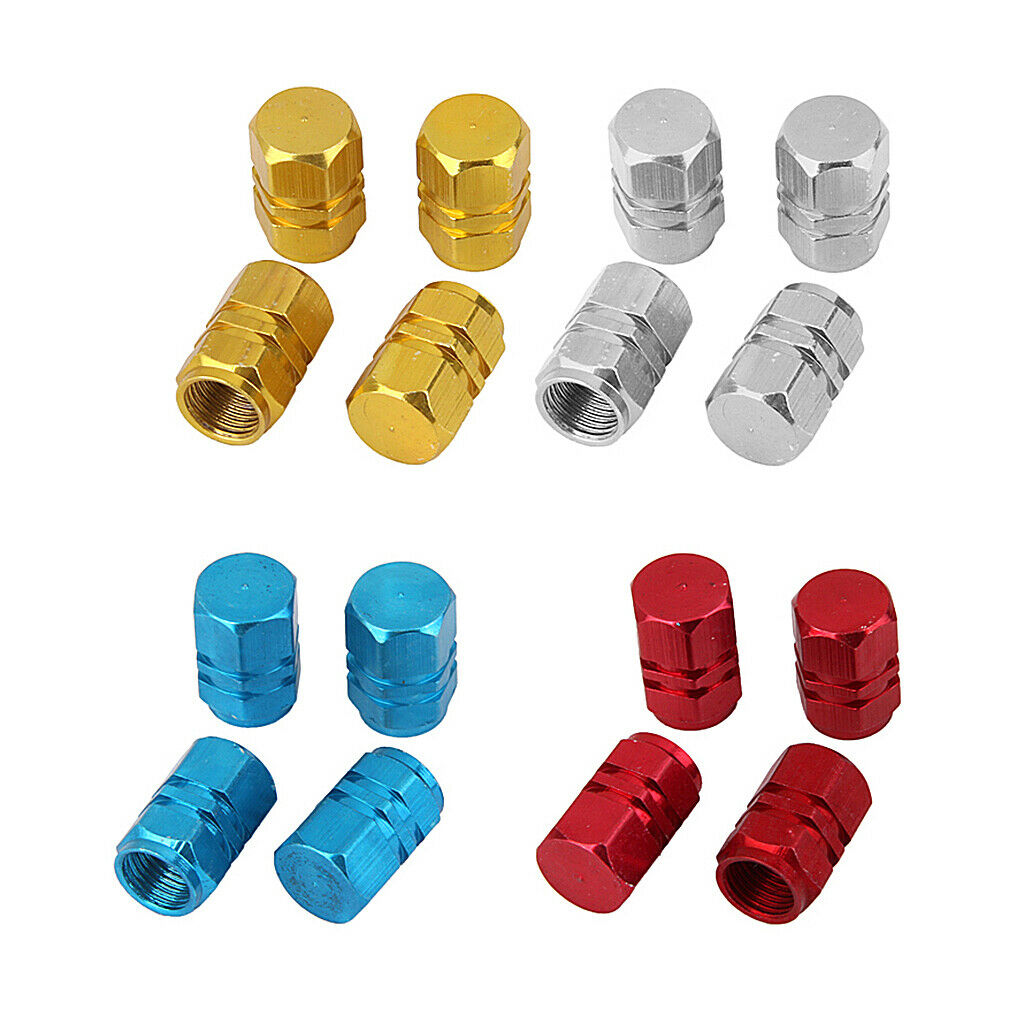 16x Chrome Car Wheel Tyre Tire Air Valve Caps Stem Cover Screw Lug Nut Bolt fit