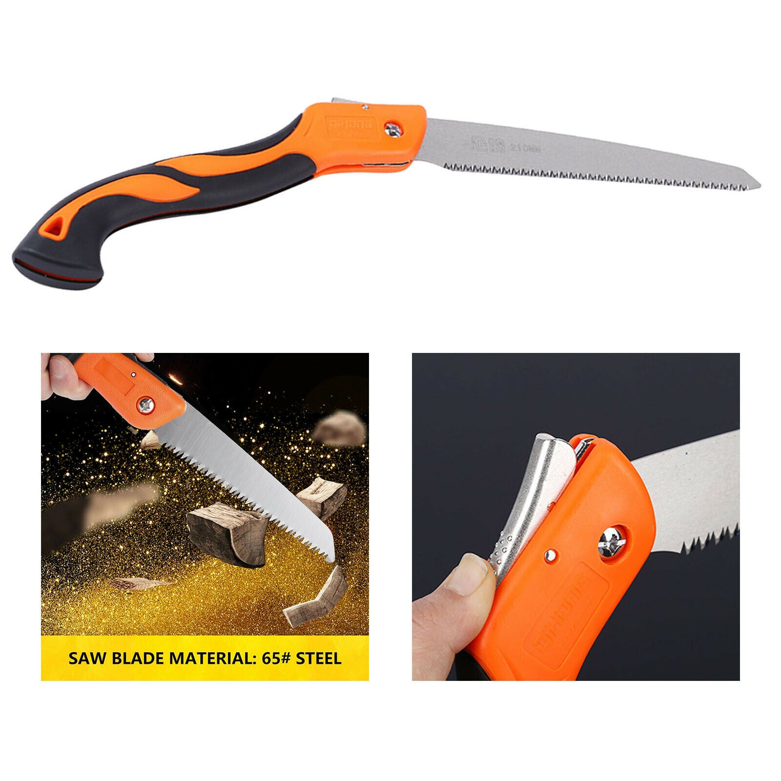 Foldable Pruning Saw Triple Cut Hand Saw for Trimming Sawing Trees Hand Tool