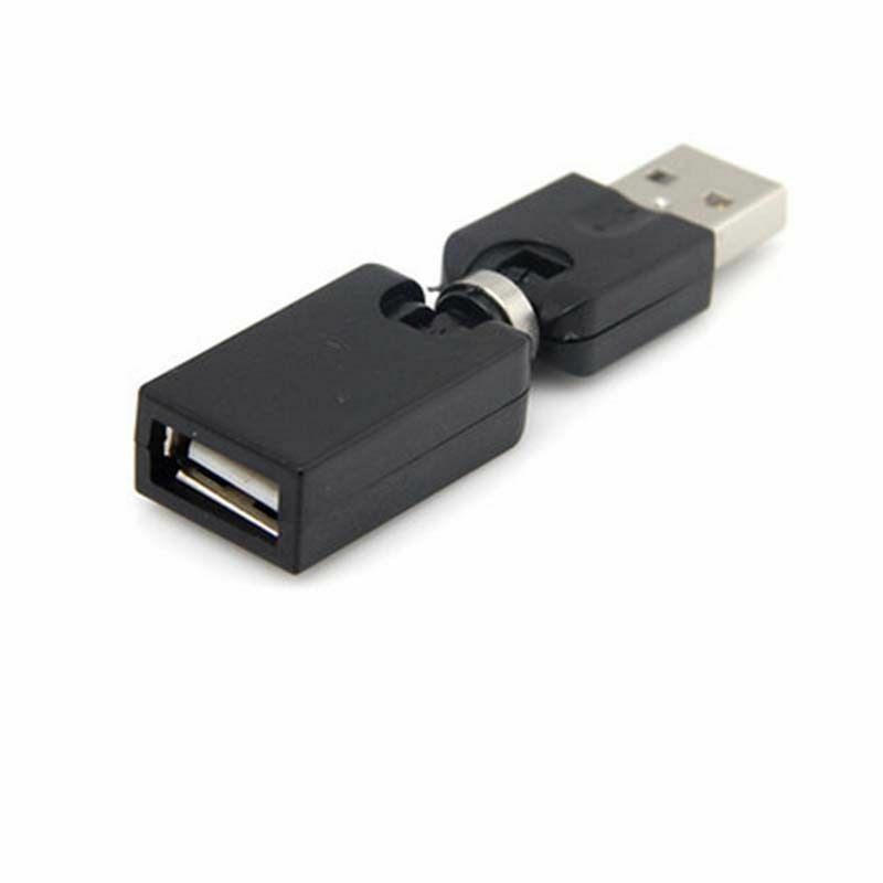 50pcs  USB 2.0 Male To USB Female 360 Degree Rotation Angle Extension Adapter