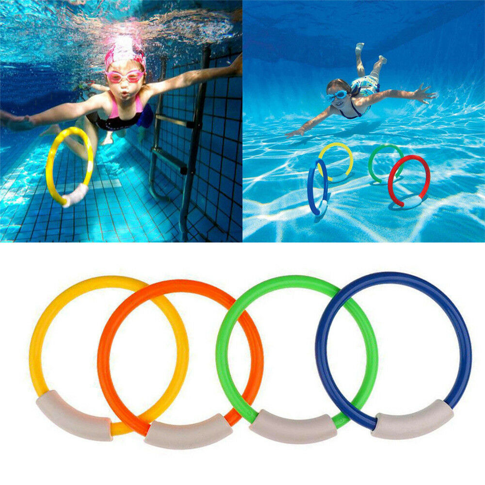 Children Underwater Diving Rings Water Play Toys Swimming Pool Accessory Random