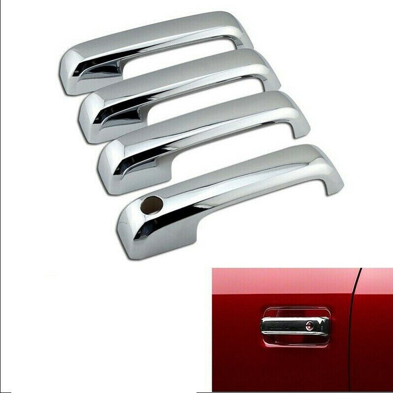 4PCS Car Exterior Door Handle Cover Trims ABS For Ford F-150 F150 2015-2020