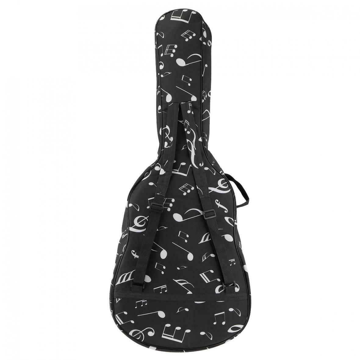 40 41'' Musical Note Folk Acoustic Guitar Case Gig Bag Soft Waterproof  Backpack