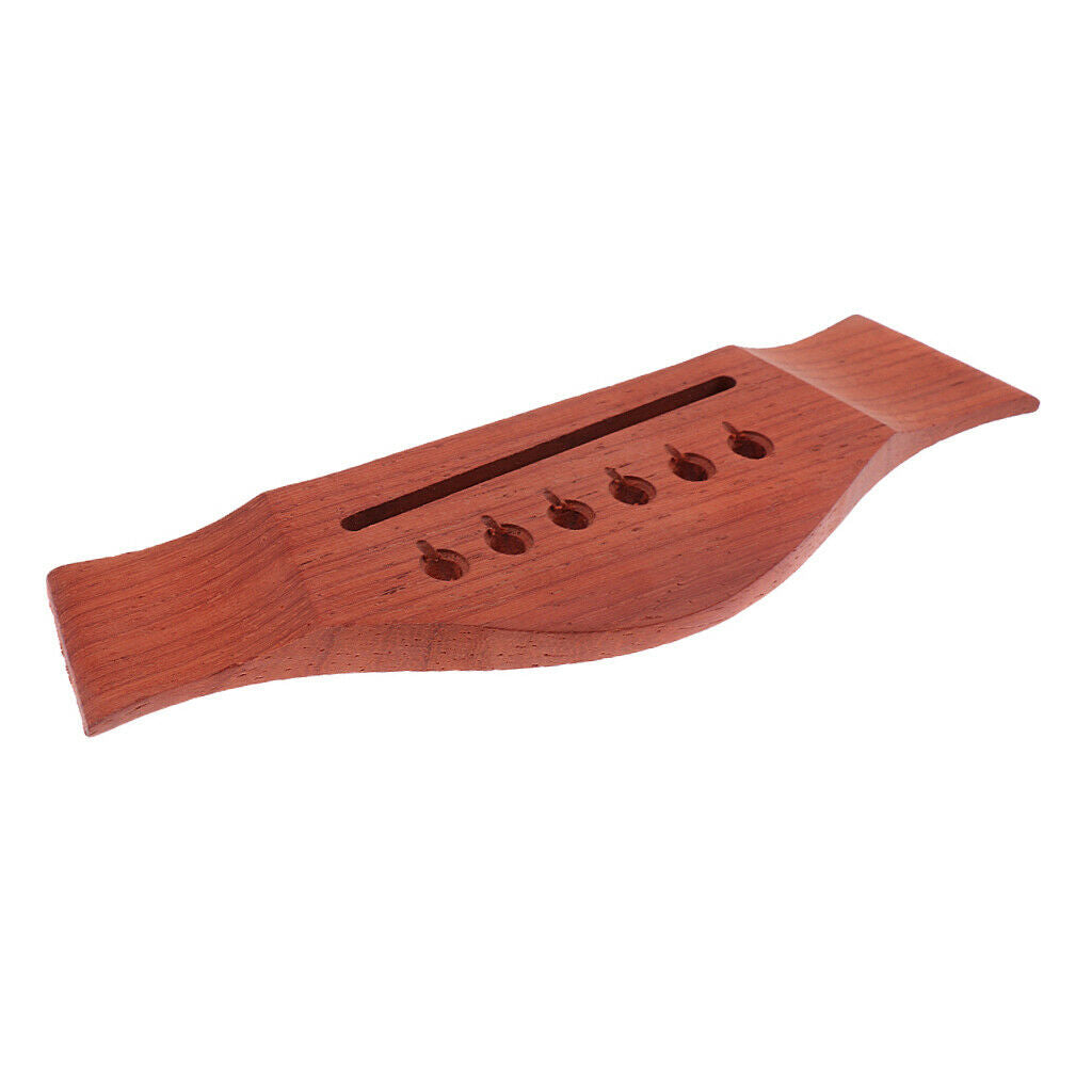 Acoustic Guitar Bridge 6 Holes Red Pear Bridge Guitar Replacement Parts