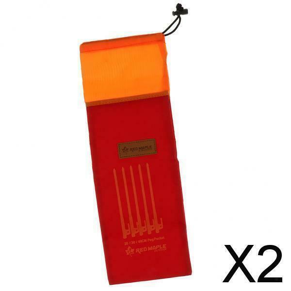 2X Outdoor Camping Tent Pegs Nails Stake Storage Drawstring Bag Case Pouch M
