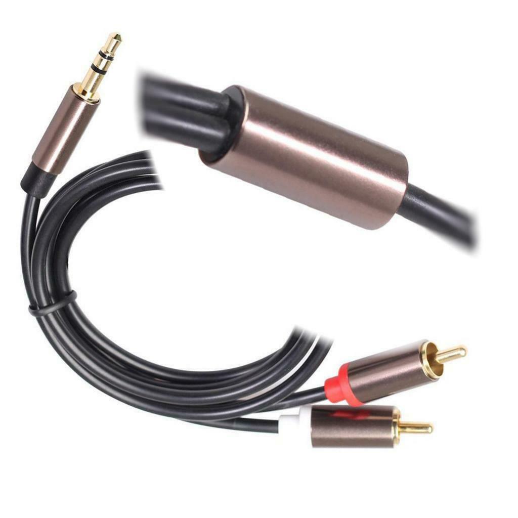 Copper 3.5mm to Dual Lotus Converter Cable Music Editor Suitable for MP3 1m