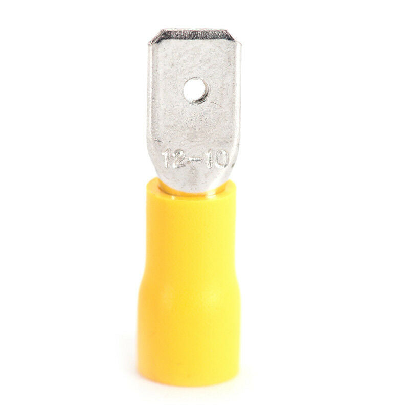 100x Assorted Crimp Spade Terminal Insulated Electrical Wire Connector Ye.l8