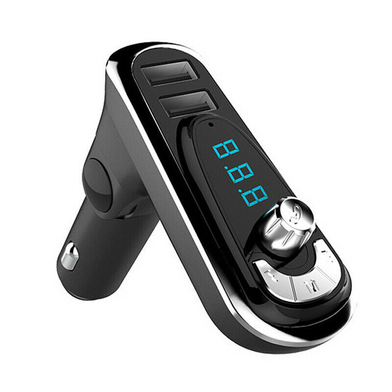 Hands-free Wireless Bluetooth FM Transmitter MP3 Player Dual USB Charger Adapter