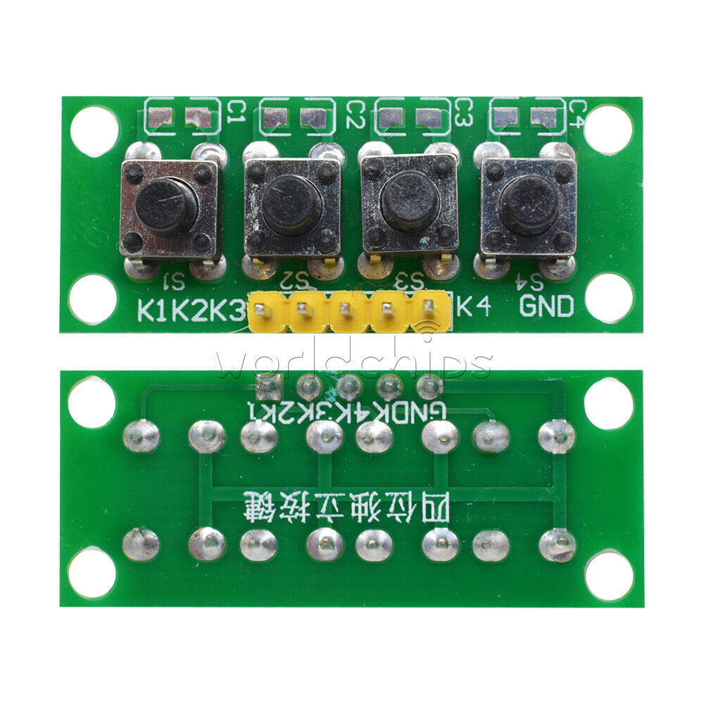 For Arduino DIY 5Pin 1x4 4 Keys Button Keypad Keyboard Breadboard Module