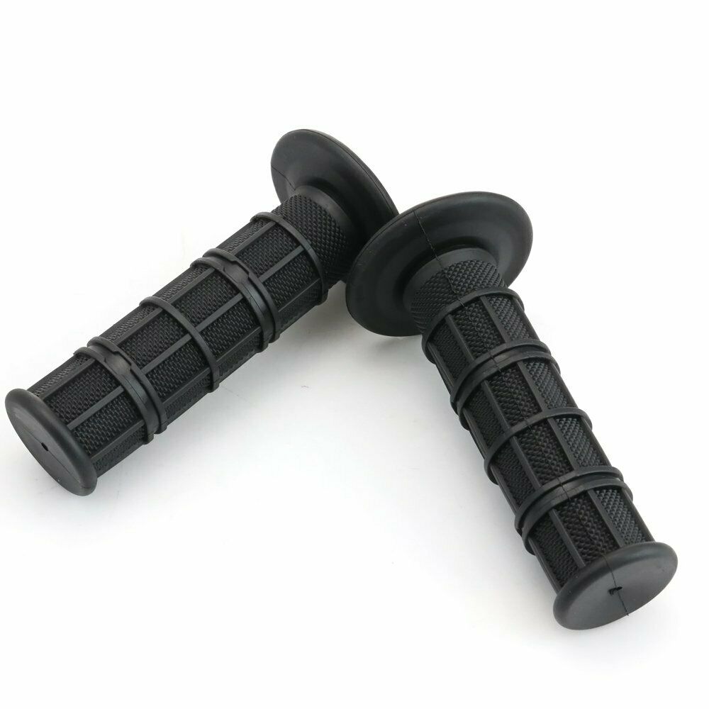 7/8" 22mm Universal Throttle Hand Grips Soft Rubber Handlebar MX Dirt Bike Black