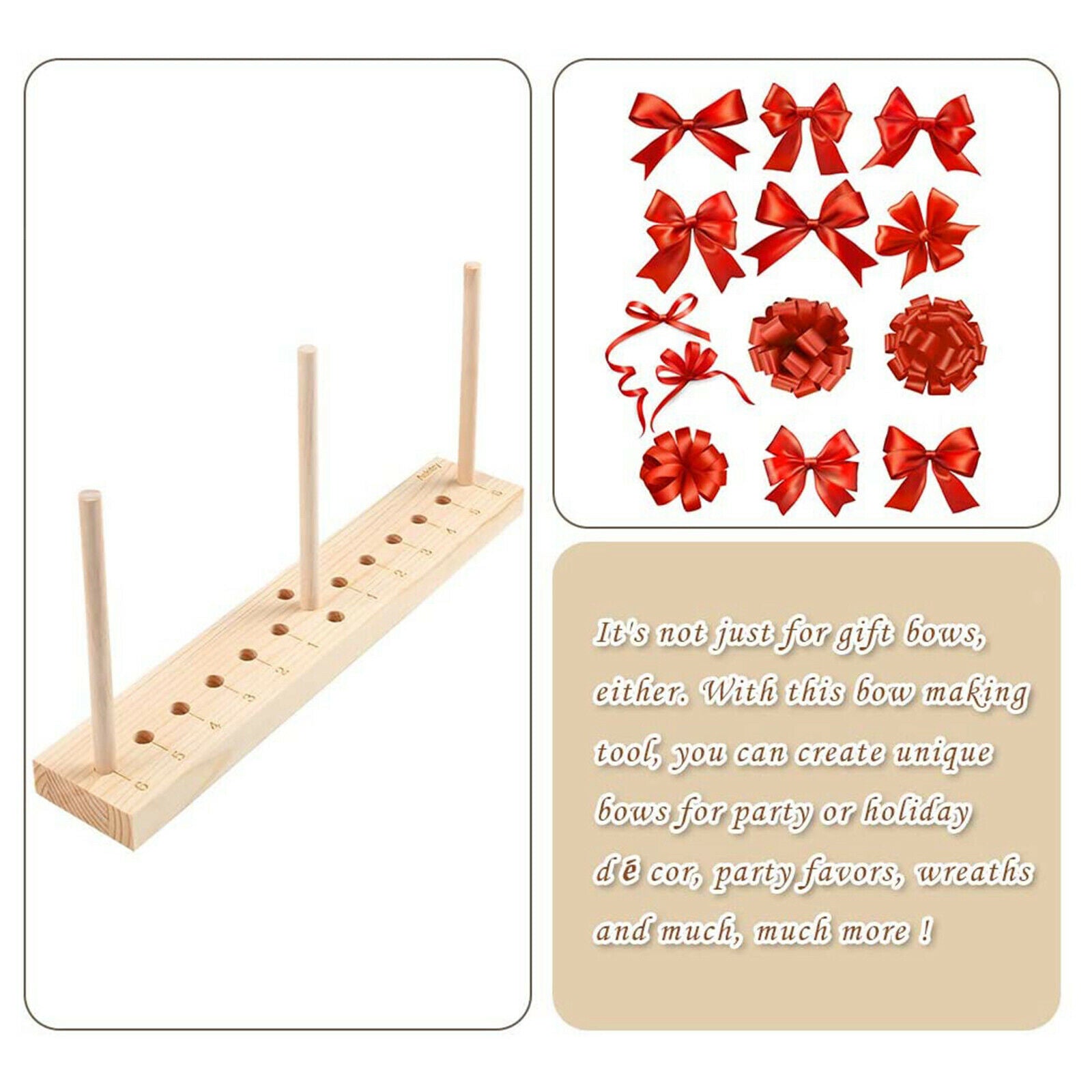Bow Maker Wood Wreath Bowing Making Tool Party DIY Ribbon Craft Party Decoration