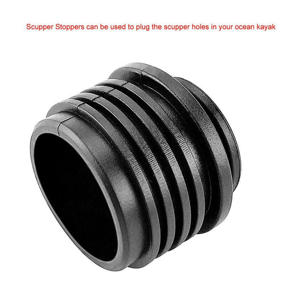 Rubber Kayak Marine Boat Scupper Plugs Canoe Drain Holes Stoppers Bung Black