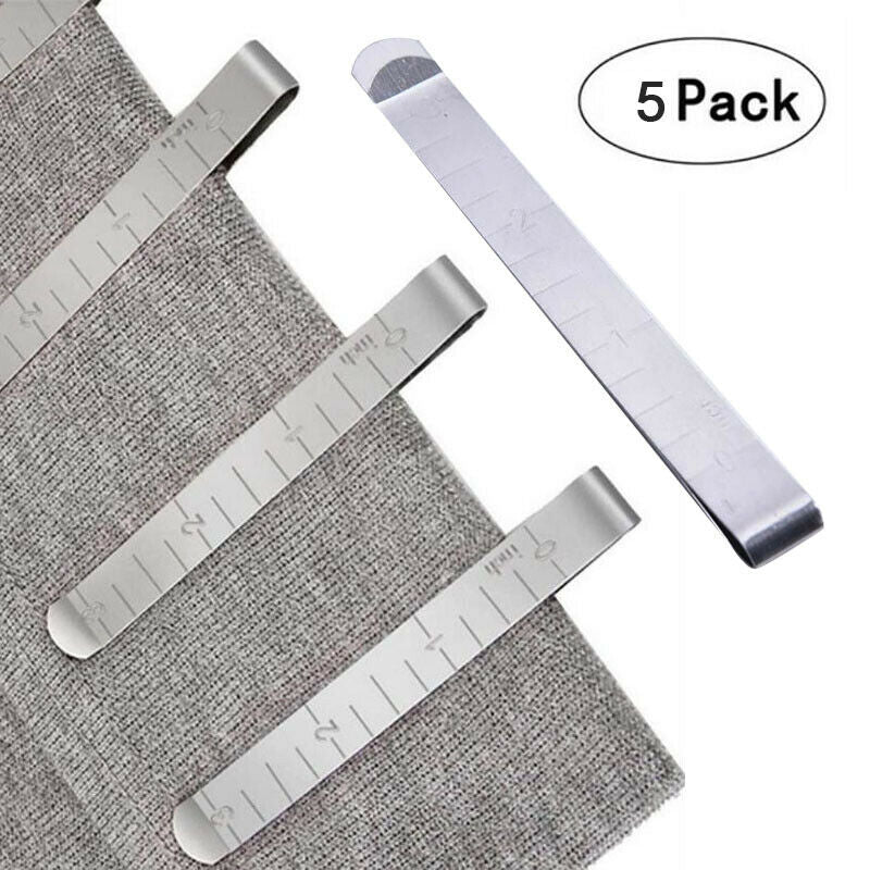 5Pcs/Pack Metal Sewing Crimping Clip Stainless Steel Ruler Measurement Cl.l8