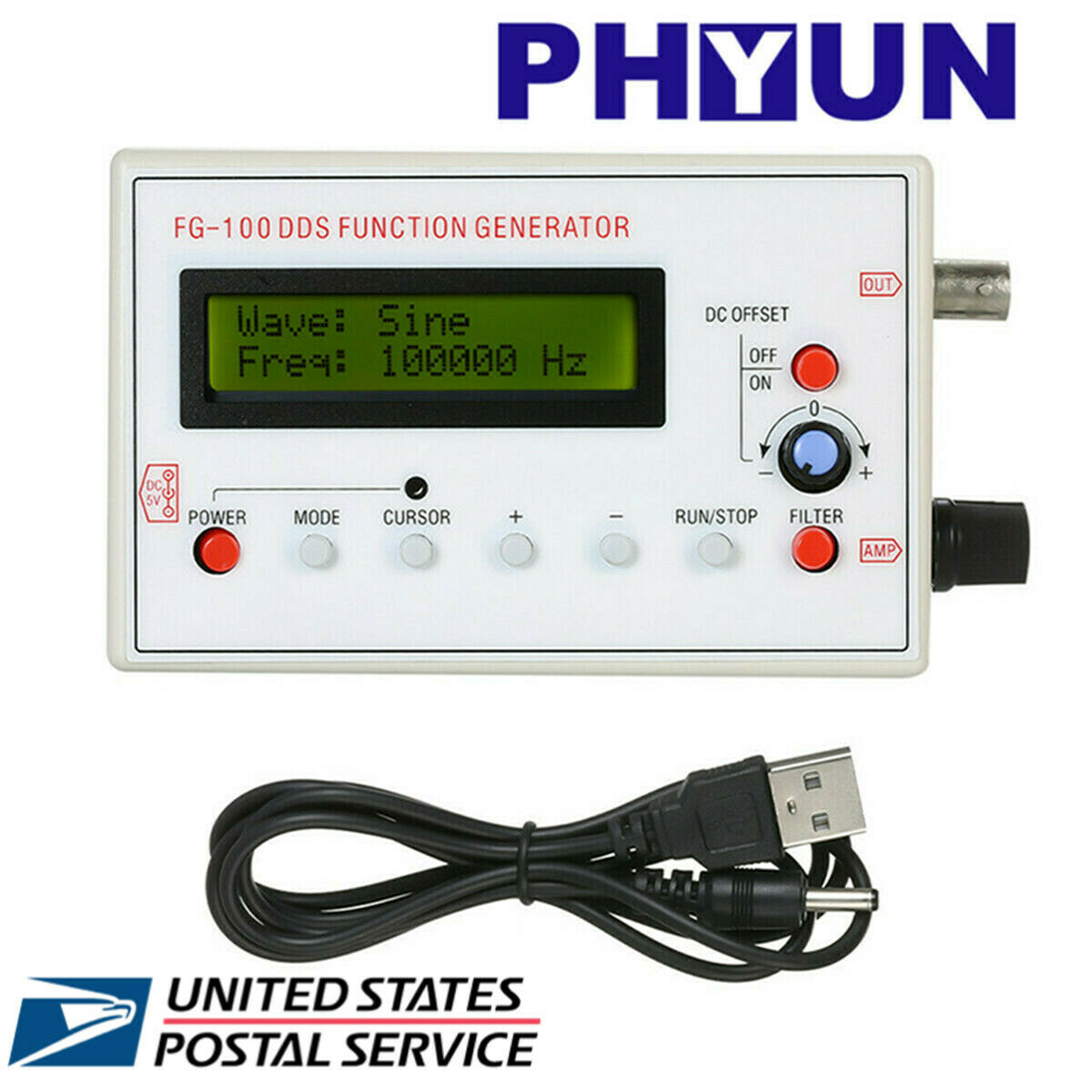 1x Small Size Multiple Functions 1HZ-500KHz DDS Function Signal Generator Module