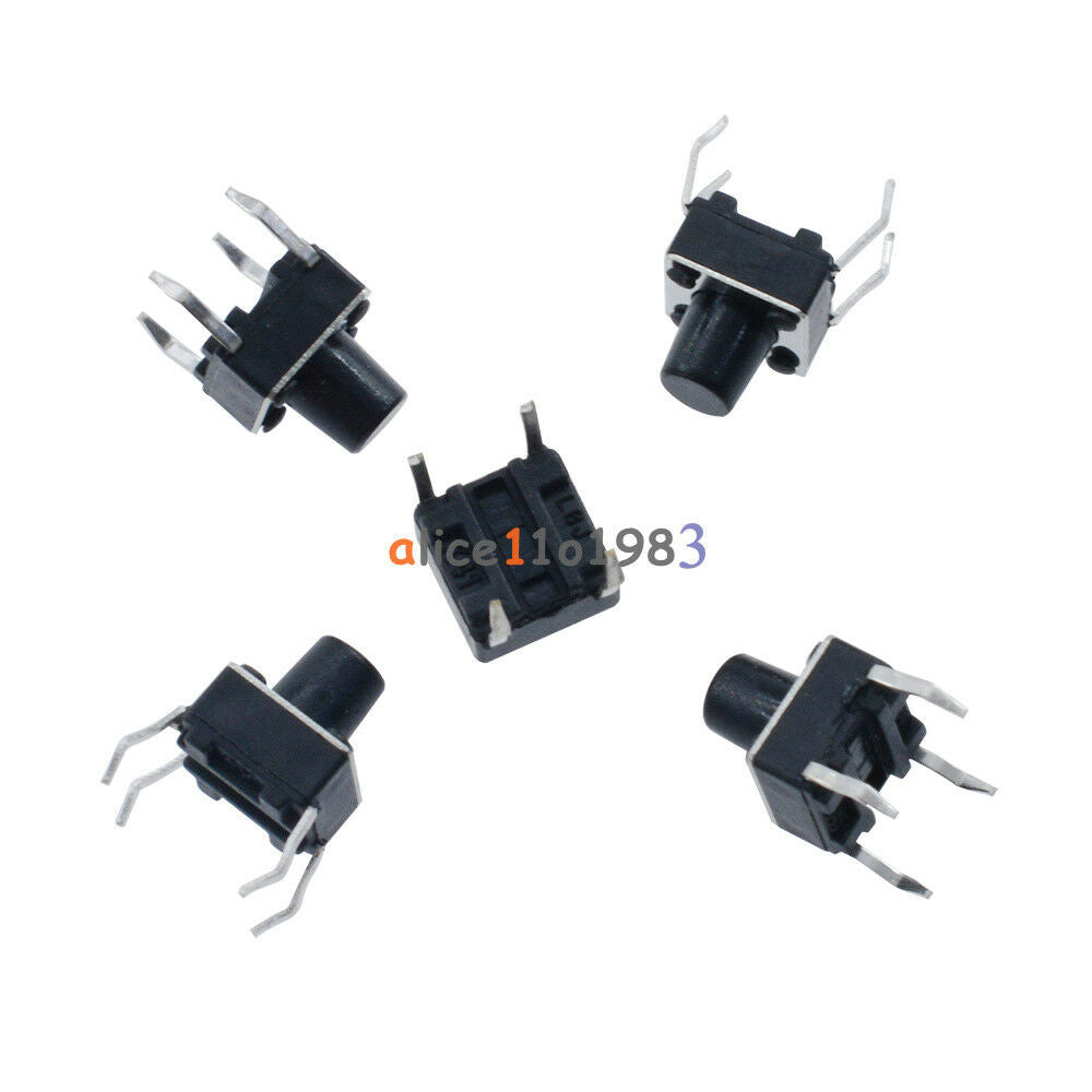 50PCS Tactile Push Button Switch Tact Switch 4-Pin DIP-4 6X6X7MM