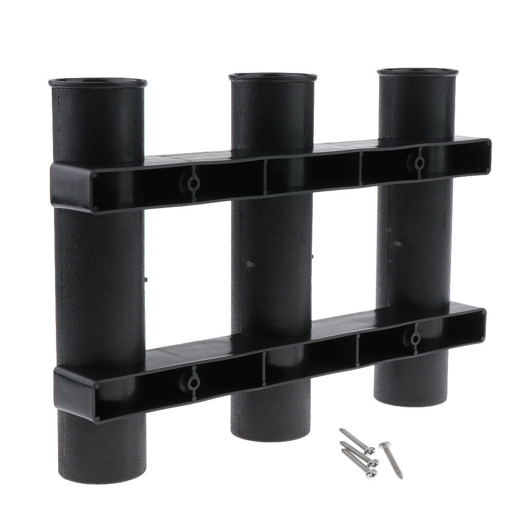 2pcs Boat Fishing 3 Tube Link Rod Holder Rack Storage Rest Bracket Socket