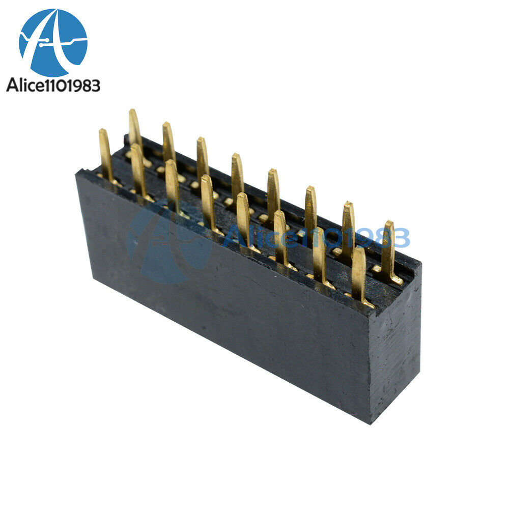 50PCS 2x8 16 Pin 2.54mm Double Row Female Straight Header Pitch Socket Pin Strip