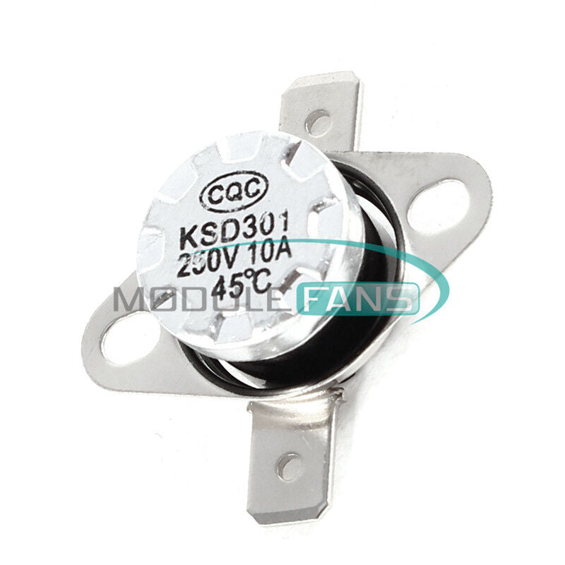 10A 250V KSD301 45°C / 113°F Degree Celsius NC Temperature Switch Thermostat New