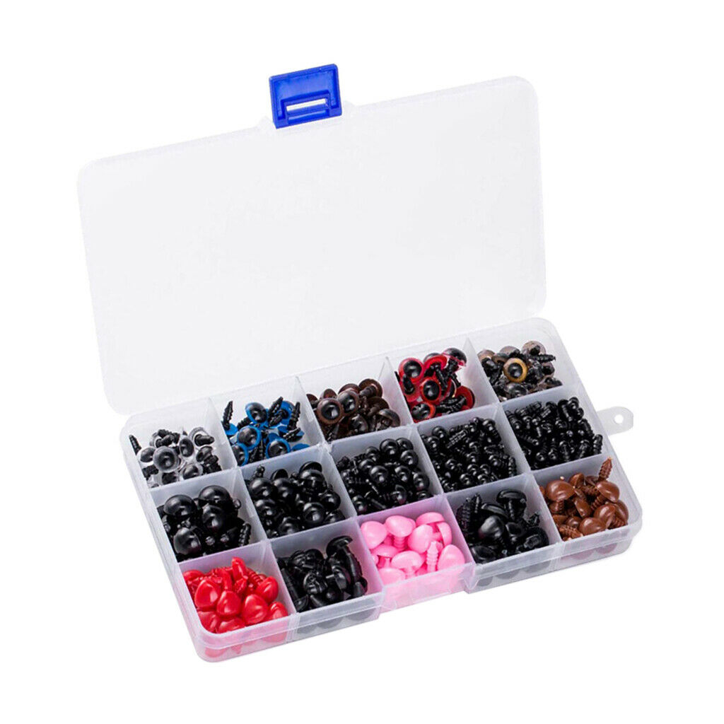 560x Plastic Safety Eyes and Noses Craft for Plush Bear Craft Accessories