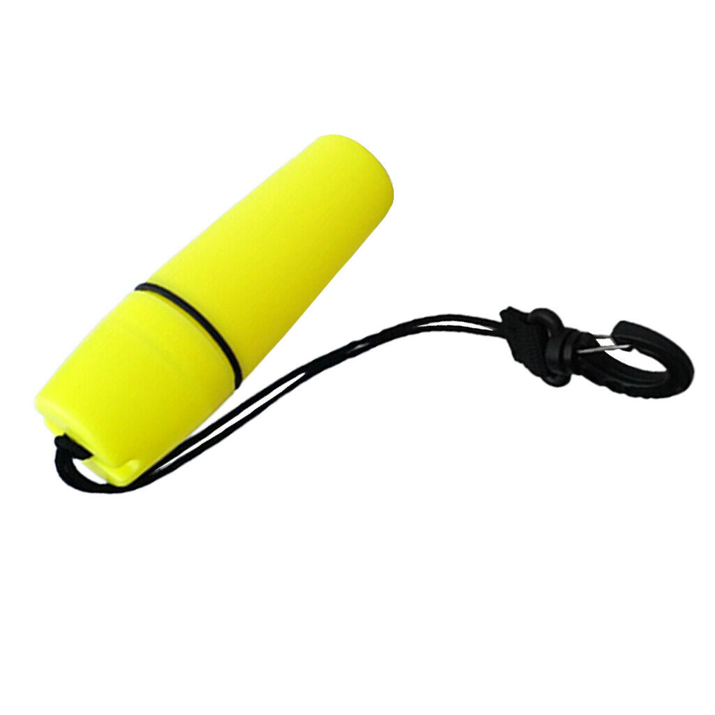 Waterproof container bottle with capsule shape and hook for diving surfing