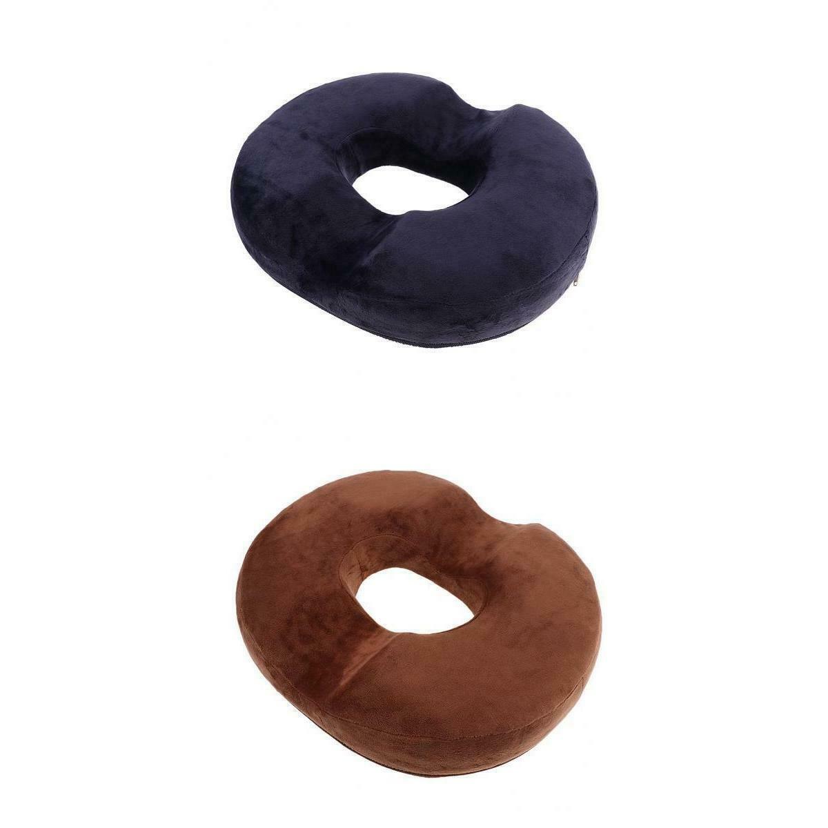 2 Pcs Donut Seat Cushion Pillow Memory Foam Orthopedic Tailbone Pain Relief