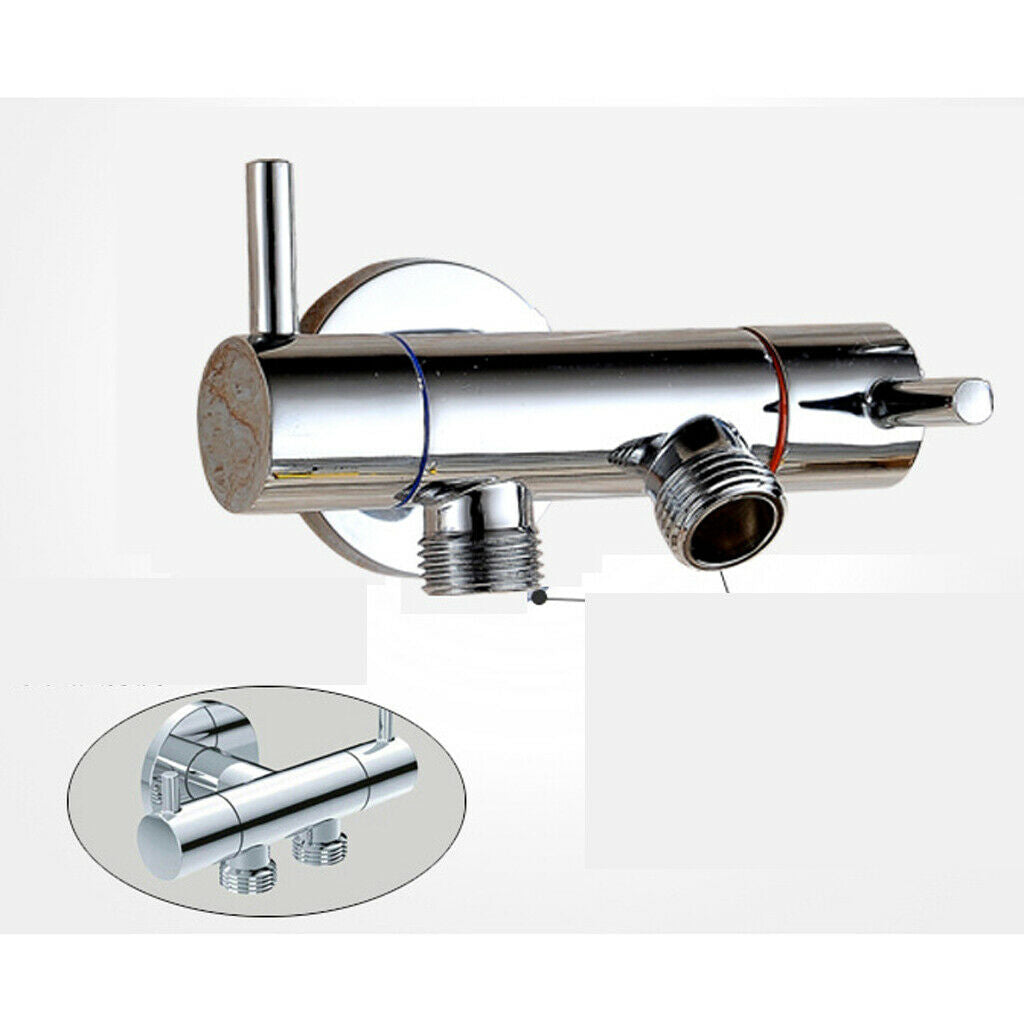 3-Way Brass Ball Valve Diverter Adaptor Toilet Drain Hand Shower Head