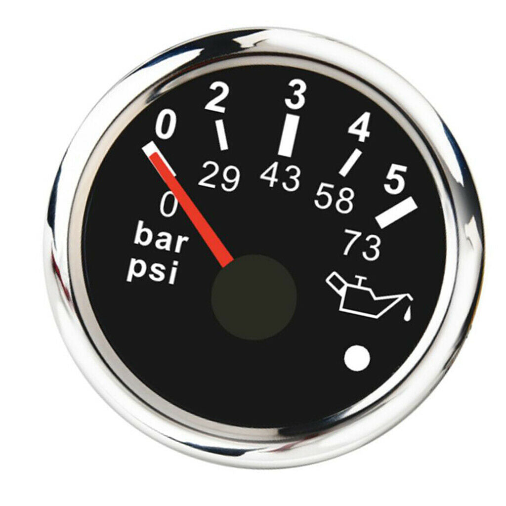 52mm LED Oil Pressure Gauge Meter LED Display With Anti-fog Dust Curve Glass