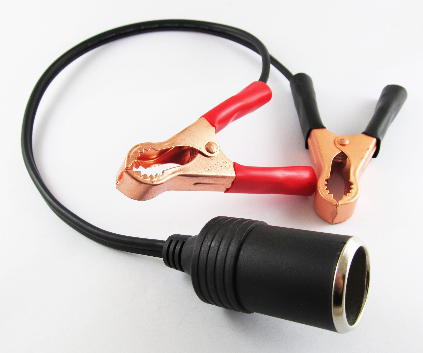 10pcs Car Battery Clip To Cigarette Lighter Power Jack 16AWG Adapter Cable