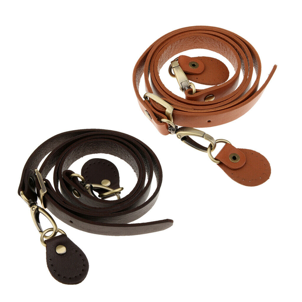 2pcs Adjustable  Leather Shoulder Bag Strap Handle Replacement