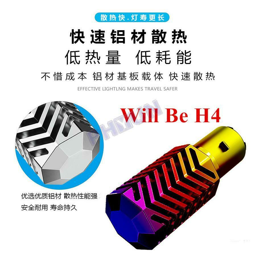 36W LED Motorcycle Headlight Bulb HID Hi/Low Beam H4 9003 HB2 3600LM Universal