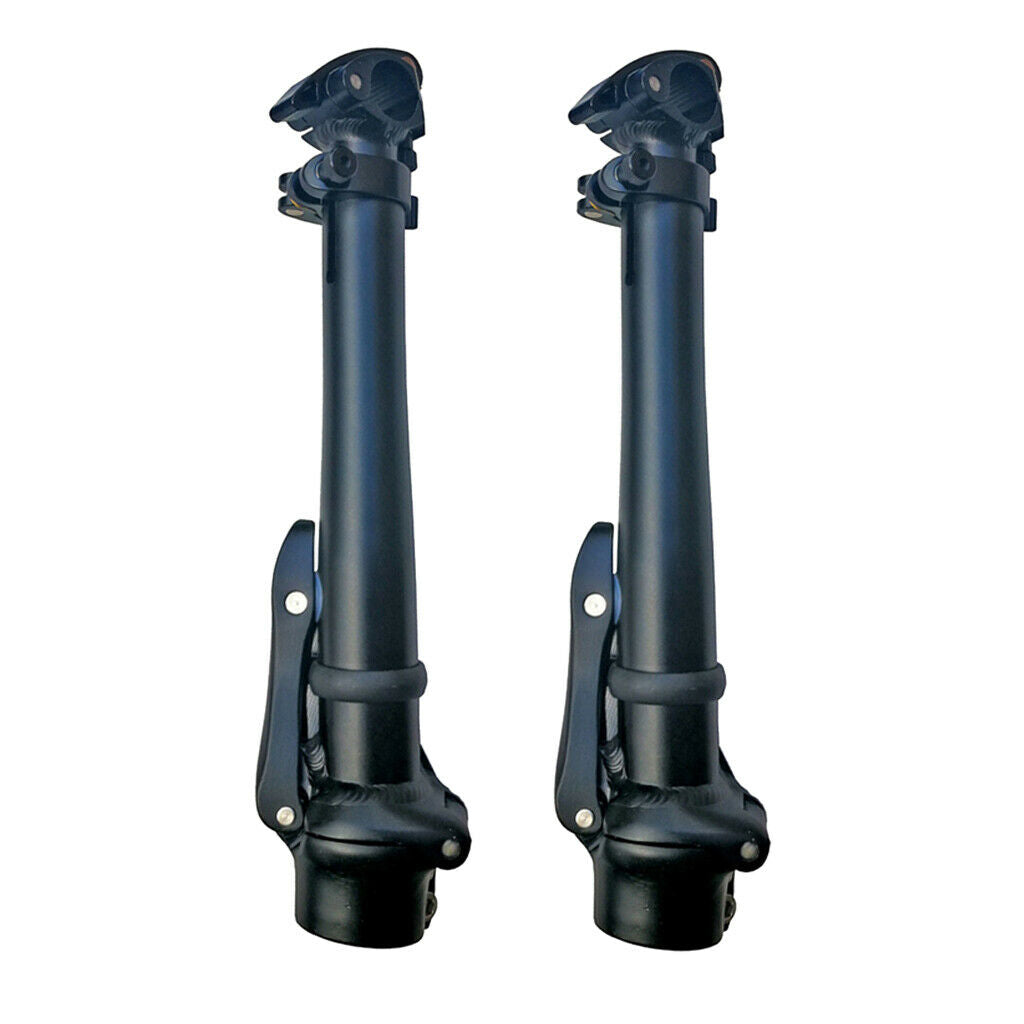2Pcs Folding Bike Head Tube Riser Stem Quick-Release Adjustable 28.6mm Handlebar